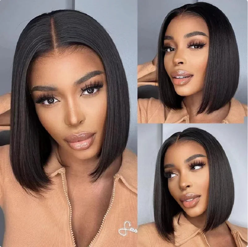 2026 New  Lace Front Bone Straight Wigs Cheap Short Bob Wig