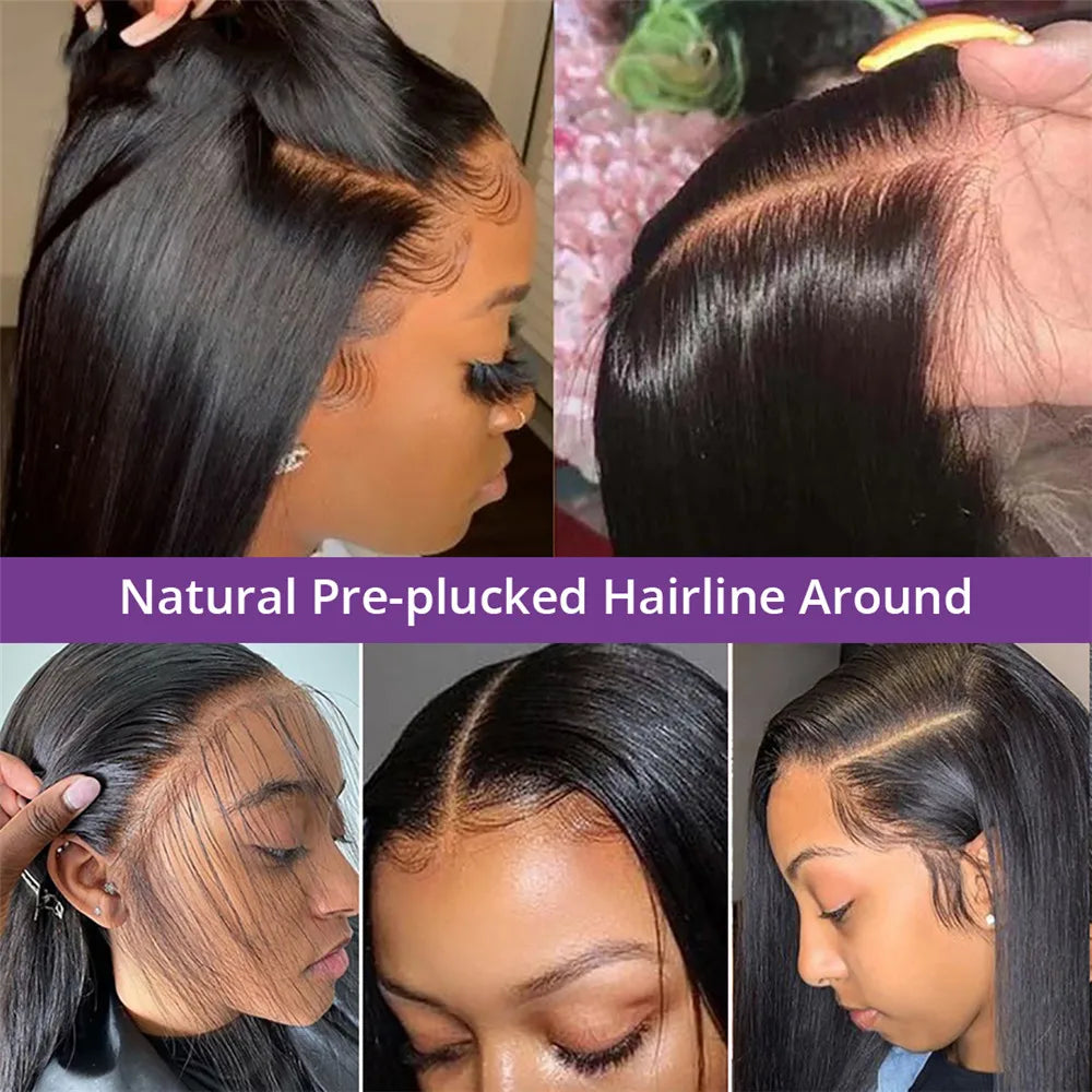 Bone Straight 13x4 13x6 Hd Lace Front Wig Remy For Black Women 30 40 Inch 360 Hd Lace Frontal Wigs 100% Human Hair Wig Brazilian