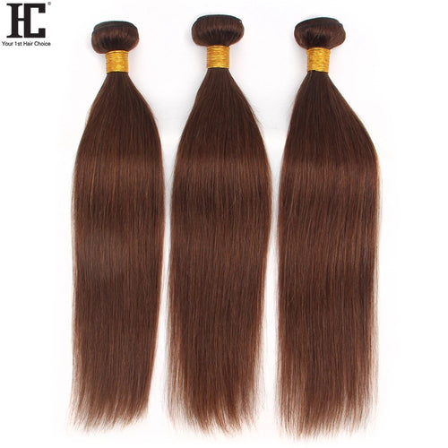 #4 Light Brown Straight Human Hair Bundles 8-30 Inch Cheap Human Hair Extensions For Black Women 1 / 3  Bundles Wholesale