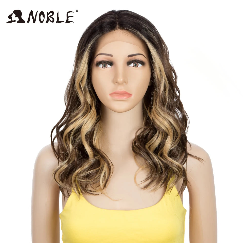 Noble Synthetic Lace Wigs For Women 20 Inch Wavy Lace Front Wig Blonde Wig  Lace Front Wig Cosplay Synthetic Lace Front Wig