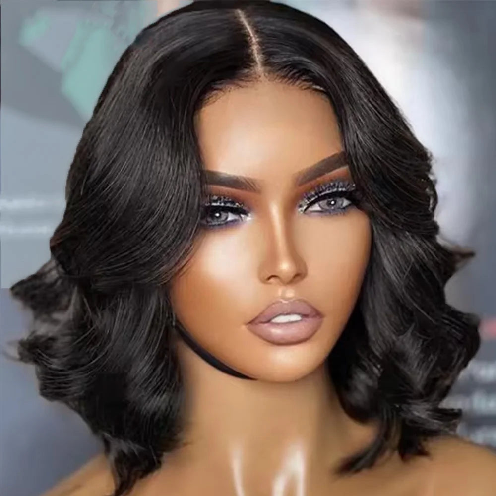 16A 100% Remy Hair Short Body Wave Bob Wigs Human Hair 13x4 HD Lace Front Human Hair Wigs Brazilian Hair 4x4 Lace Wigs For Women