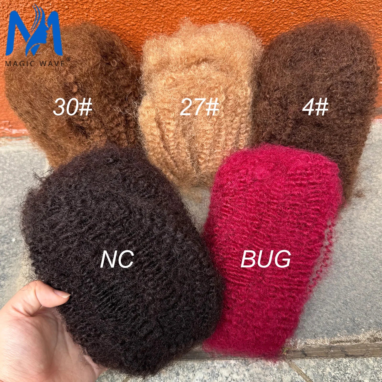 4C Afro Kinky Bulk Human Hair Extensions No Weft 10-18 Inch Brazilian Remy for Locs Micro Twist Braiding 30/50g Pack