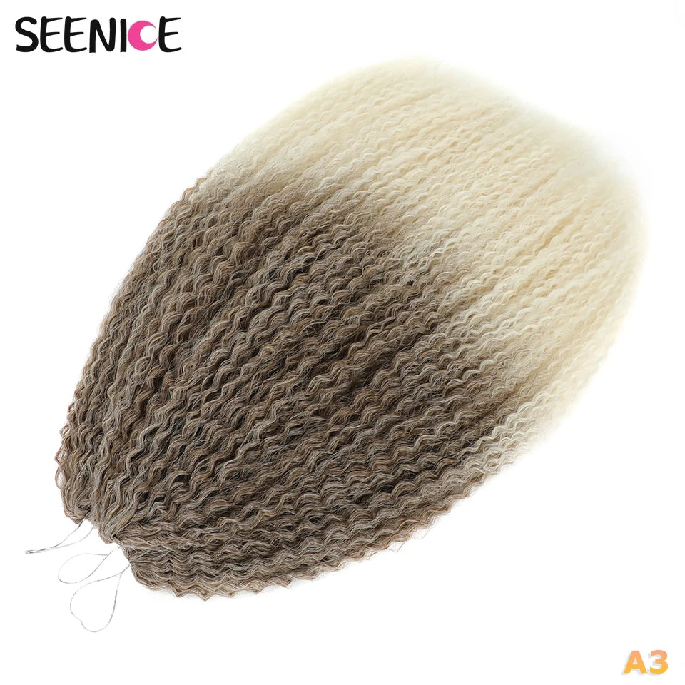 Brazilian Braids Synthetic Crochet Hair Afro Curls Braiding Hair Extensions For Women African Braided Kinky Curly Hair OmbrePink