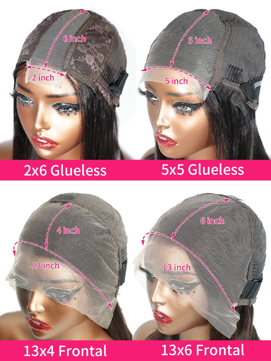 26 inch 13x4 13x6 Lace Front Wig Human Hair Vietnamese Silky Bone Straight Bob Wig Lace Closure Human Hair Frontal Wig for Woman
