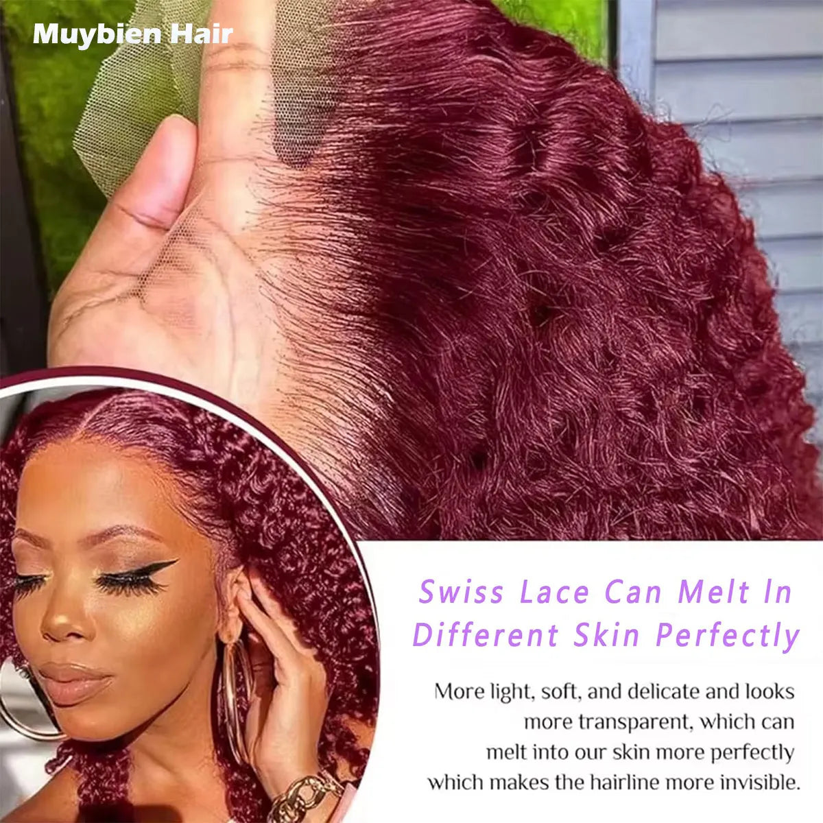 99j Burgundy Pixie Curly Bob Human Hair 5by5 Lace Closure Curly Wig 350% Density Deep Curly Wine Color Short Bob Wigs for Women