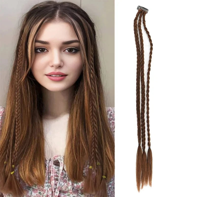 Braid Hair Extension 22inch Long Hair Extensions Clip in Braids Hair Extensions for Women Soft Synthetic Hairpieces Boxing Braid