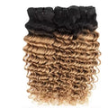16A 100% Human Hair T1B/27 Honey Blonde Human Hair Bundles Deep Wave Hair Weft Ombre Color #27 Brazilian Hair Extensions 1/3 Pcs