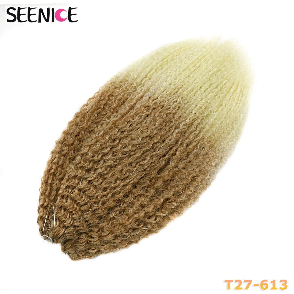 Brazilian Braids Synthetic Crochet Hair Afro Curls Braiding Hair Extensions For Women African Braided Kinky Curly Hair OmbrePink