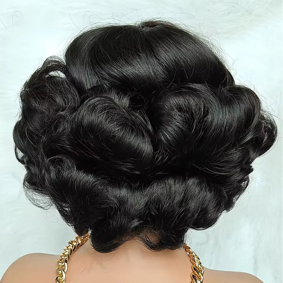 Super High Density Wig Egg Curly 4x4 Lace Closure Bob Wig 100% Human Hair Natural Color Bob Wigs For Black Women Wigs BPHW