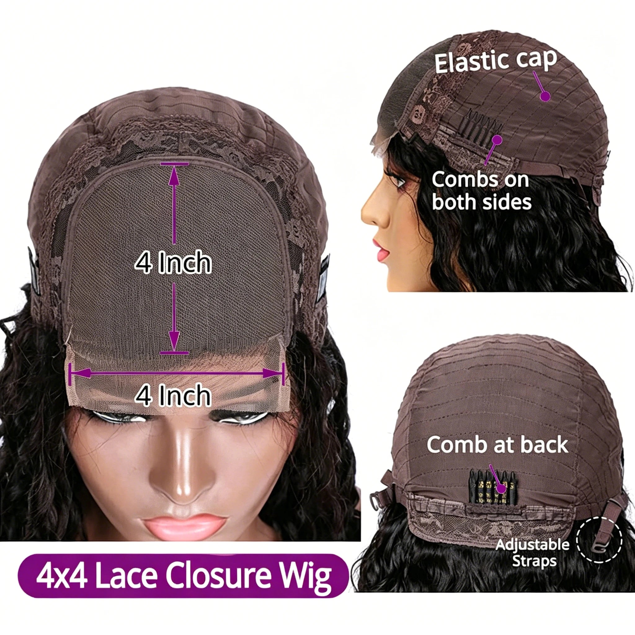 13x4 Transparent Lace Front Short Bob Wigs Human Hair Pre Plucked Natural Color Straight 4x4 Closure Wig Human Hair Wigs