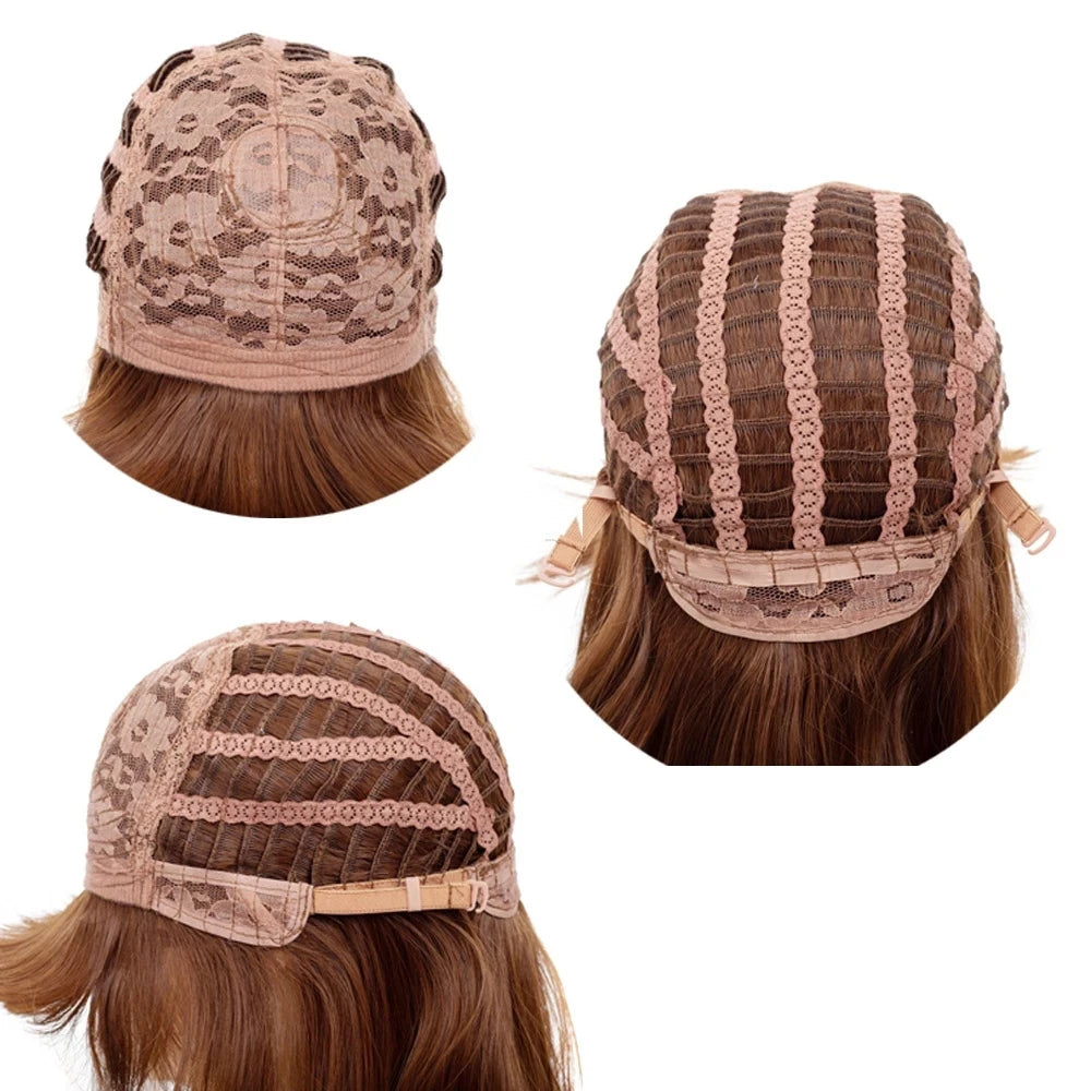 Synthetic Wigs Afro Curly Bob Chic Short Curly Hair Brown Wig for Fashion Conscious Women's Daily Wear