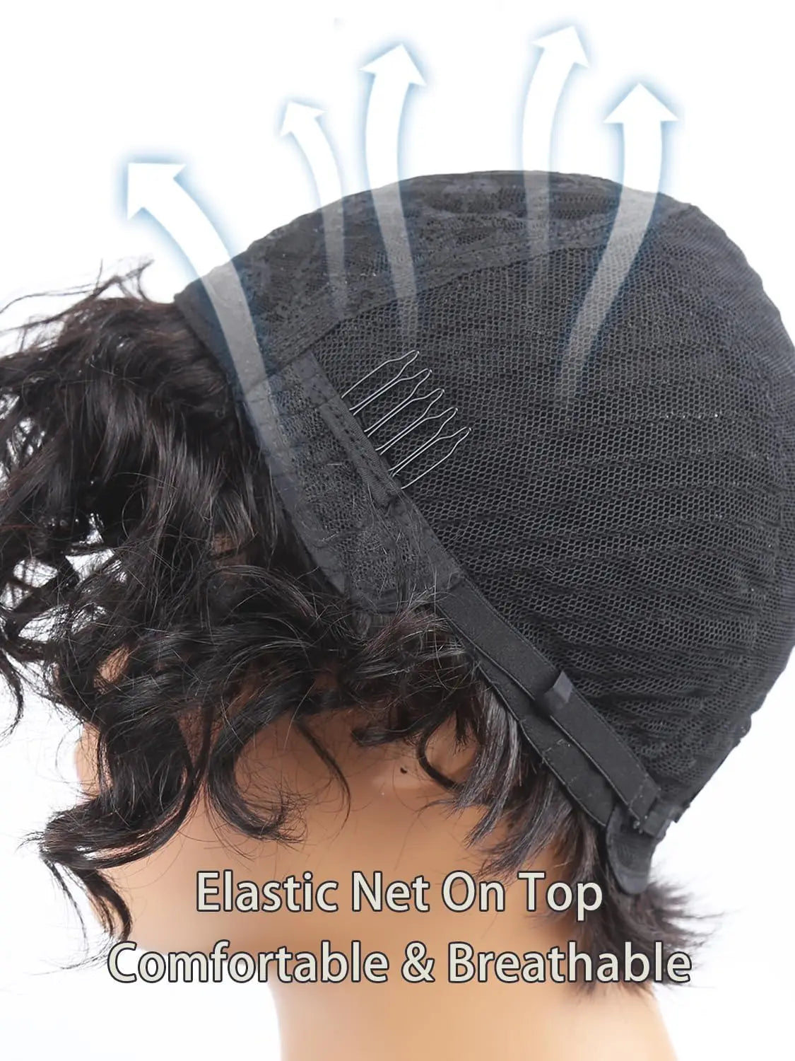 Short Pixie Cut Wig Human Hair Wigs for Women Human Hair with Side Bangs Curly Layered Brazilian Virgin Pixie Wigs