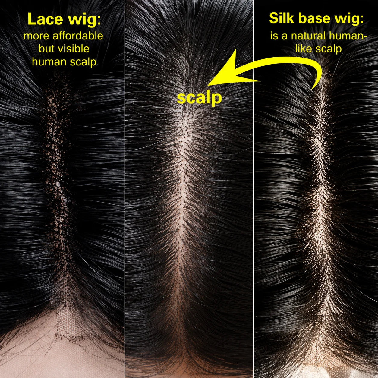 100% Human Hair Silk Base Wig Natural Color Dark Brown Glueless Lace Front Real Scalp Pre Plucked Brazilian Virgin Wig for Women