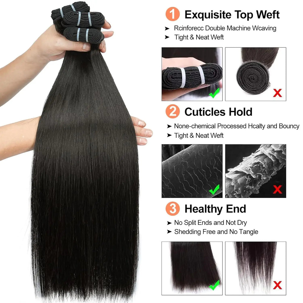 16A Raw Human Hair Bundles Bone Straight Double Drawn Unprocessed Virgin Vietnamese Hair Bundle Extensions Ombre Natural Color