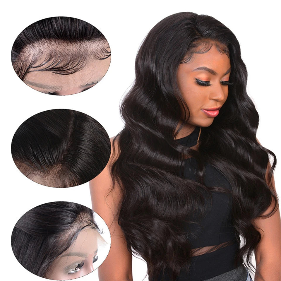 Remy Body Wave 13*4 Lace Front Wigs Human Hair 13x4 Lace Front Human Hair Wigs Body Wave Full Front Wigs For Women Pre Plucked