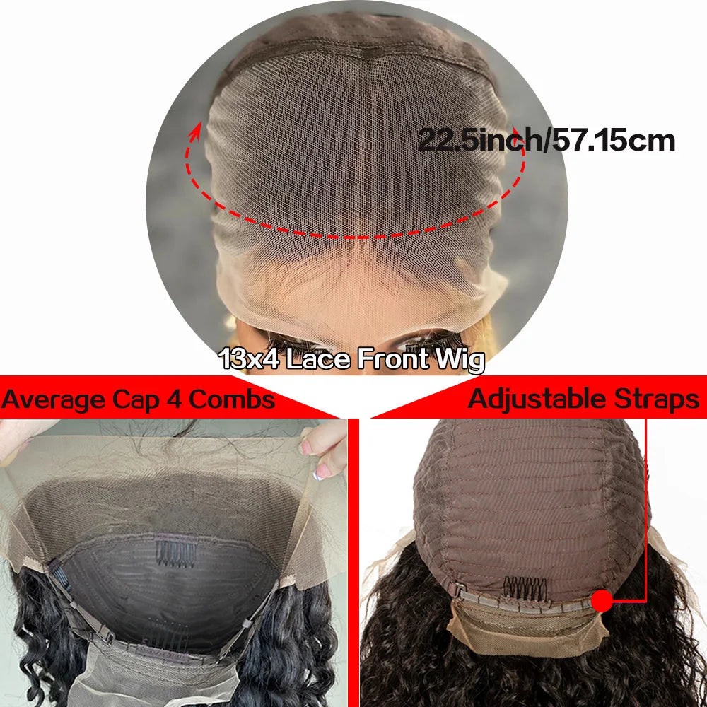 13x4 Lace Front Wig Human Hair Afro Kinky Curly Short Bob Wigs Brazilian Hair Lace Frontal Human Hair Wigs 180% Density 12inch