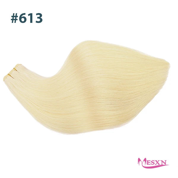High Quality Human Hair Wefts Extensions Hair Weaves Bundles 100% Really Human Hair Straight Black Brown Blonde thick for salon