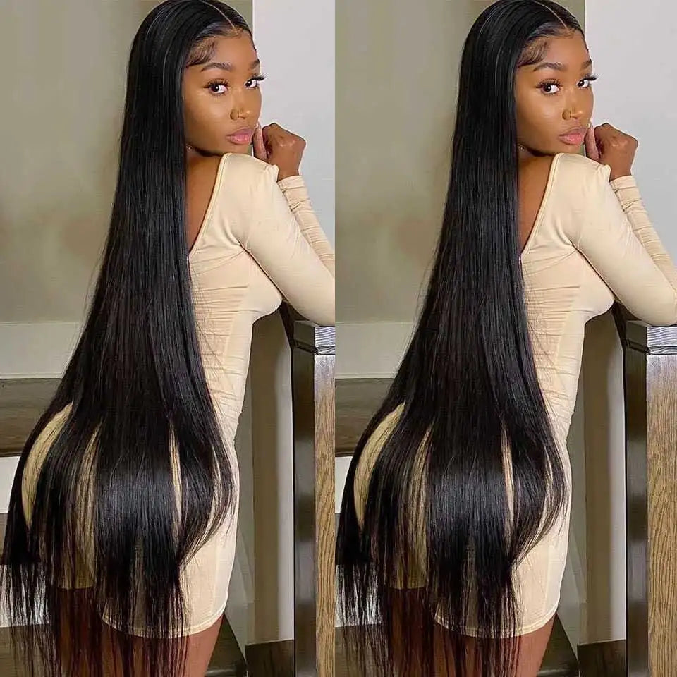 250% HD 30 34 Inch Straight Lace Front Human Hair Wigs 13X4 13X6 Human Hair Lace Frontal Wigs Remy Brazilian Bone Straight Wigs