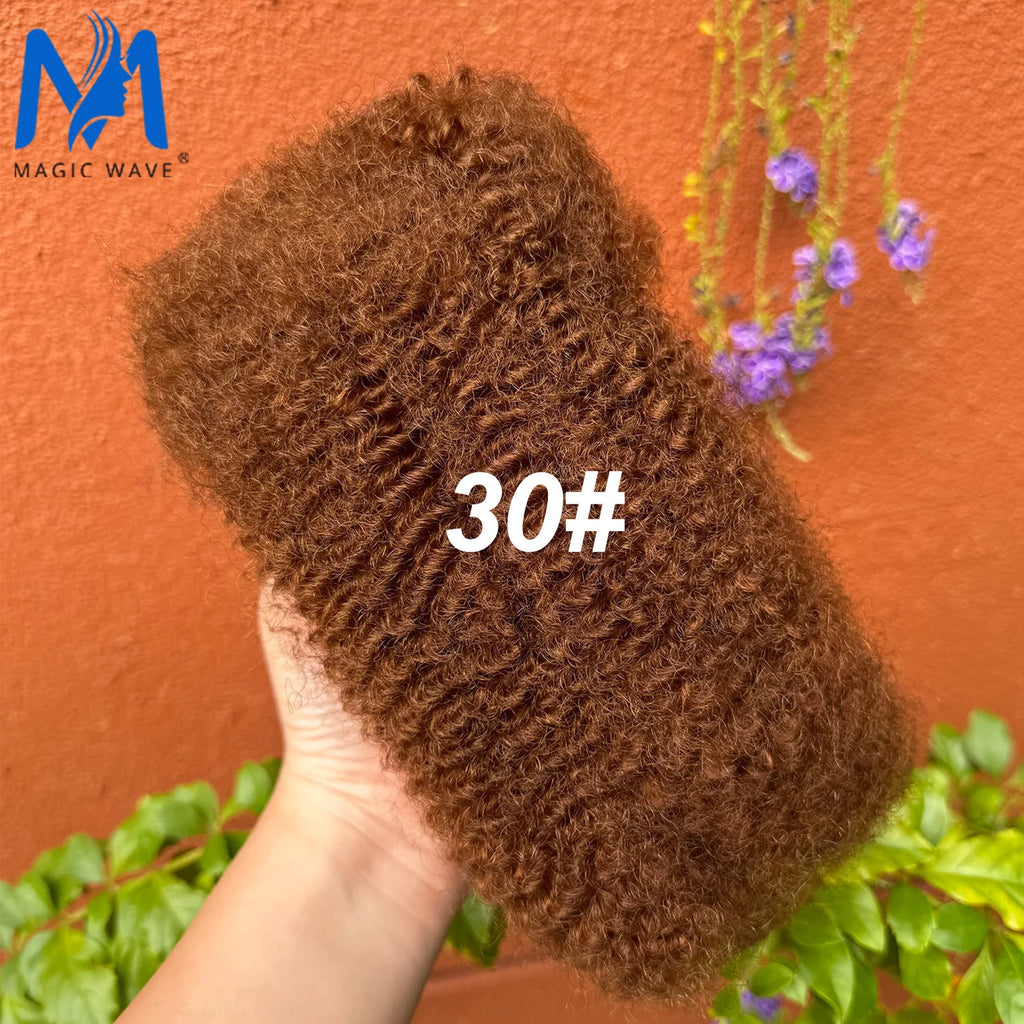 4C Afro Kinky Bulk Human Hair Extensions No Weft 10-18 Inch Brazilian Remy for Locs Micro Twist Braiding 30/50g Pack