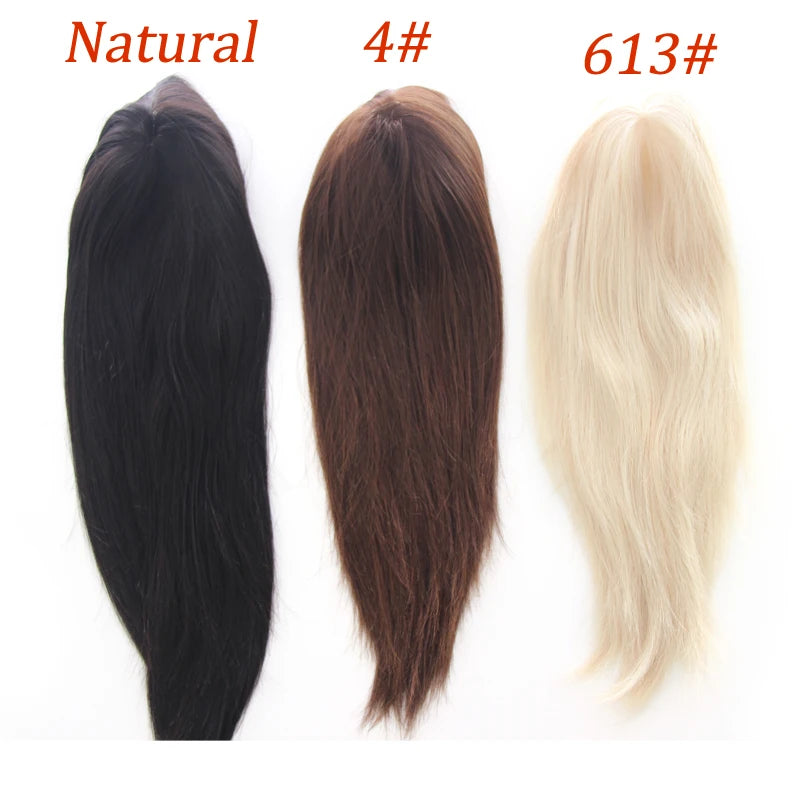 Women Toupee HDWIGS 100% Real Human Hair Wigs for Women Full PU Thin Skin Hair System Soft Human Hairpiece Natural Blonde Hair
