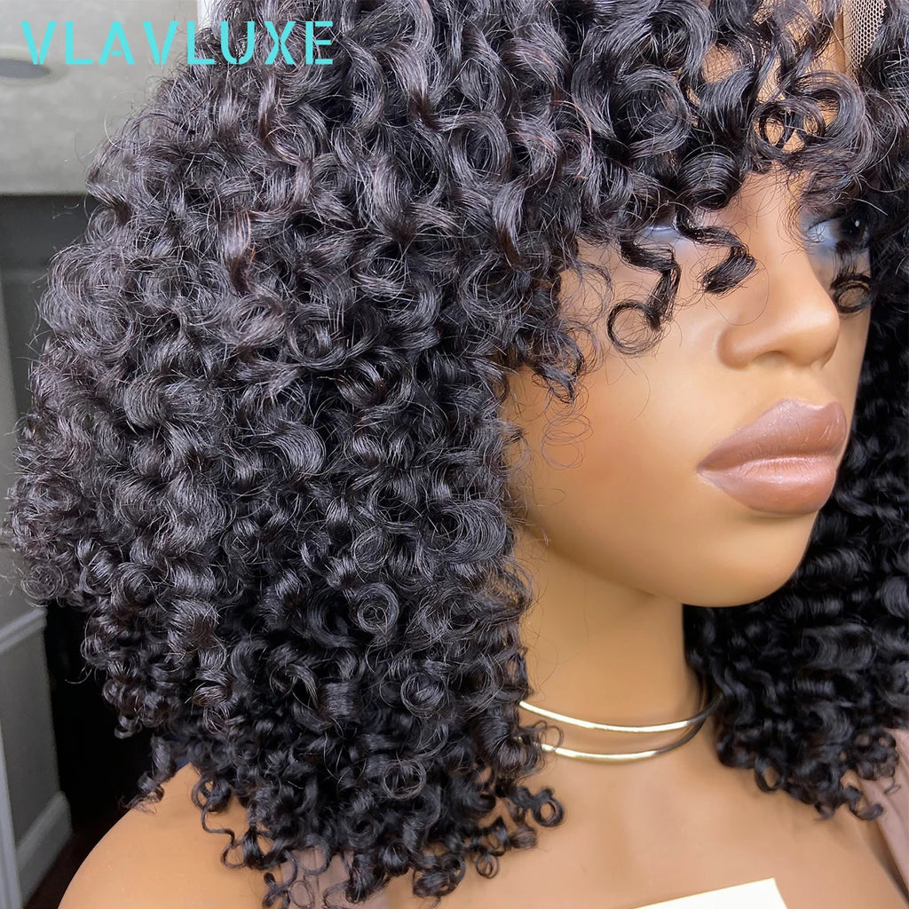 Short Curly Water Wave Human Hair Bob Wigs 360 HD Lace Frontal Human Hair Remy Human Wig For Women Pre Plucked Wear Go Glueless