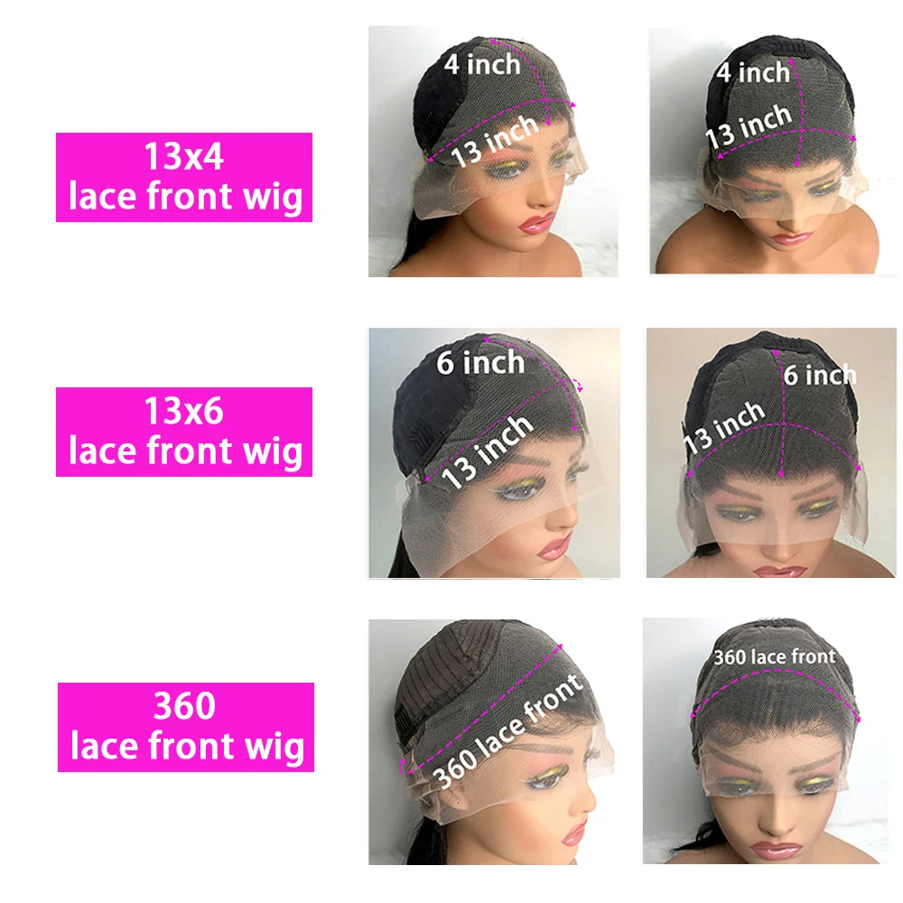 Bone Straight 13x4 13x6 Hd Lace Front Wig Remy For Black Women 30 40 Inch 360 Hd Lace Frontal Wigs 100% Human Hair Wig Brazilian