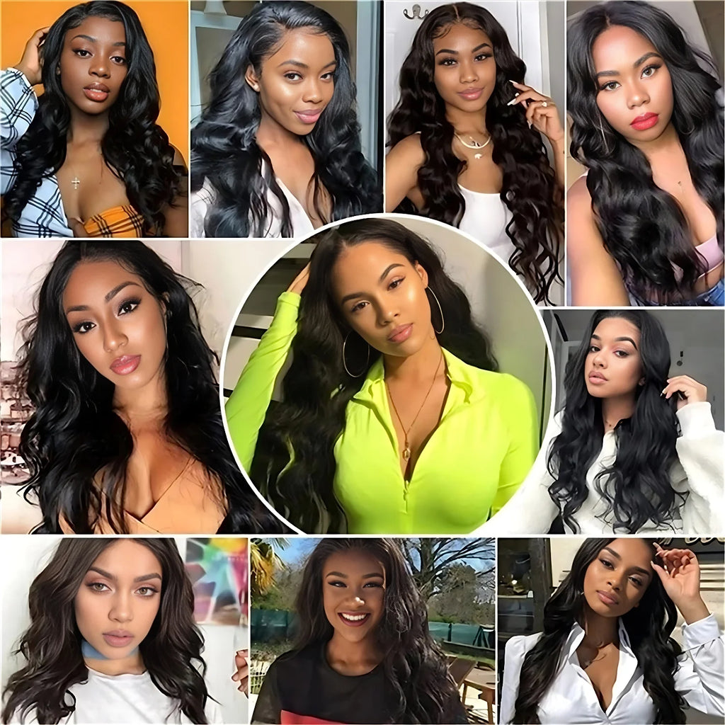 250% 30-36inch Body Wave 13x6 Hd Frontal Human Hair Pre-plucked Lace Brazilian Remy 13x4 Front Wig 4x4 Closure With Hd Full Lace