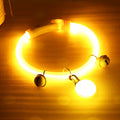 Adjustable Size LED Dog Collar Multi-Color Light Detachable Pendant Luminous Dog Collar Bright LED PVC Material Pet Light Collar