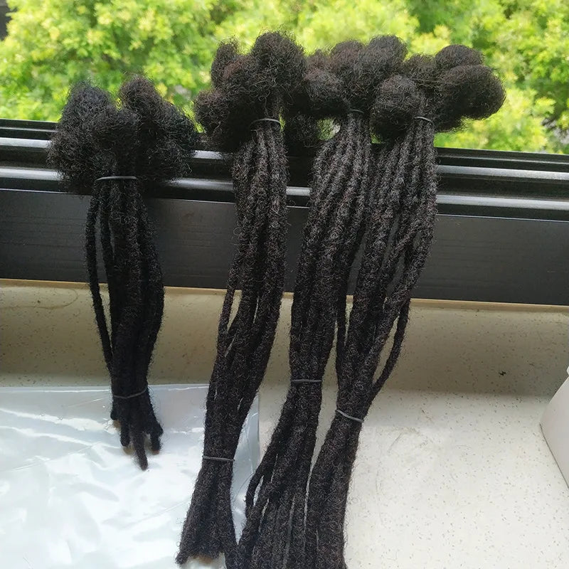0.4/0.6/0.8 cm Human Hair Dreadlock Extensions Loc Extensions Human Hair Permanent Loc Extensions Human Hair Natural Black
