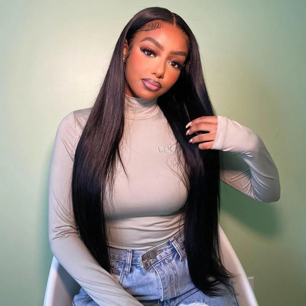 Bone Straight 13x4 13x6 Hd Lace Front Wig Remy For Black Women 30 40 Inch 360 Hd Lace Frontal Wigs 100% Human Hair Wig Brazilian