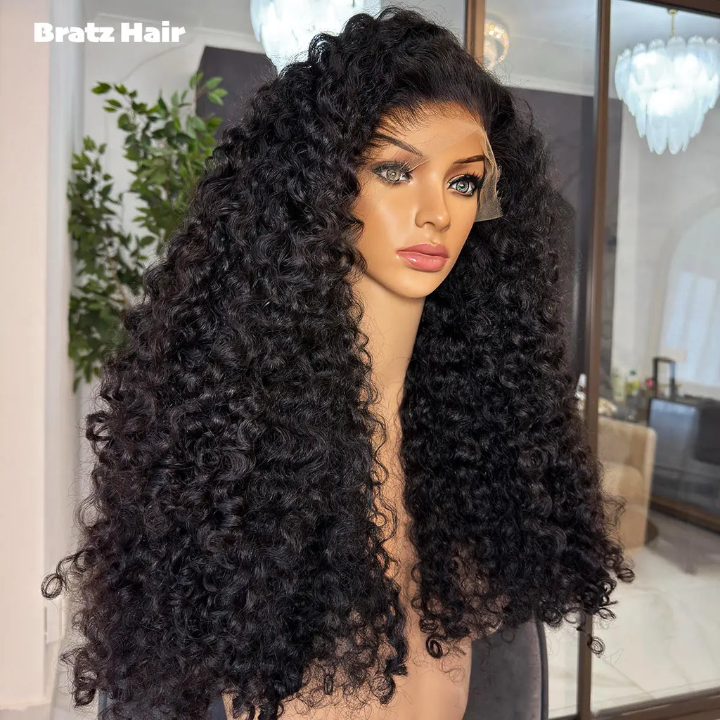 Super Double Drawn 13x4 HD Lace Front Pixie Curly Wig 100% Human Hair Jerry Curls Lace Frontal Wigs Ready to Wear Glueless Wigs