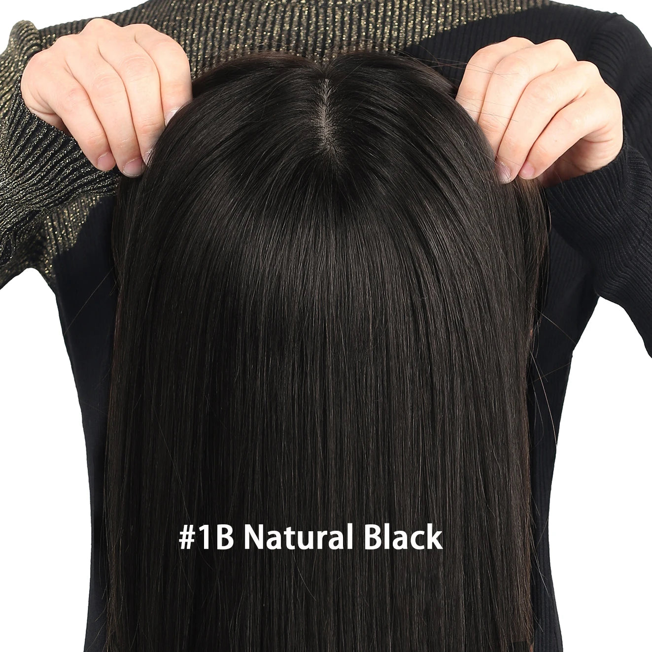 24' Wavy Real Original 100% Human Hair Wig 15x15cm Silk Base PU Frontal Natural Hairline Look Women's Realistic Scalp Wig
