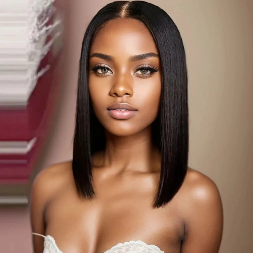 2026 New 250% Density Glueless Wear And Go Bob Wig 4x4 Lace Closure Straight Human Hair Wigs Ready To Go For Women Daily Wear