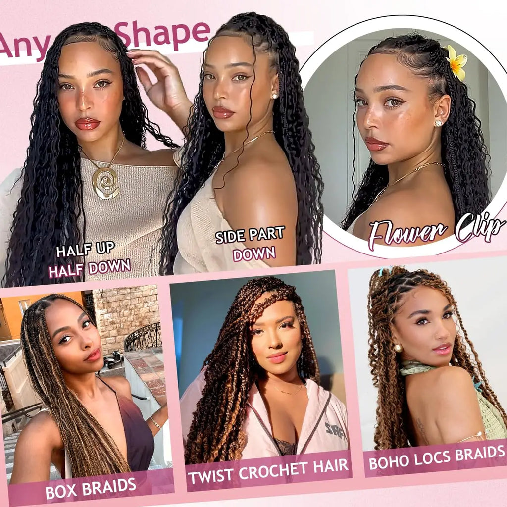Highlight Boho Braids Human Hair Bulk Braiding Hair Deep Wave Human Hair P4/27 Remy Bulk Hair No Weft Bundle For Braiding
