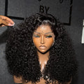 200% Short Curly Bob Wig 16 Inch Lace Frontal Wig Human Hair Deep Curly 13x4 HD Transparent Lace Frontal Wigs Pre Plucked