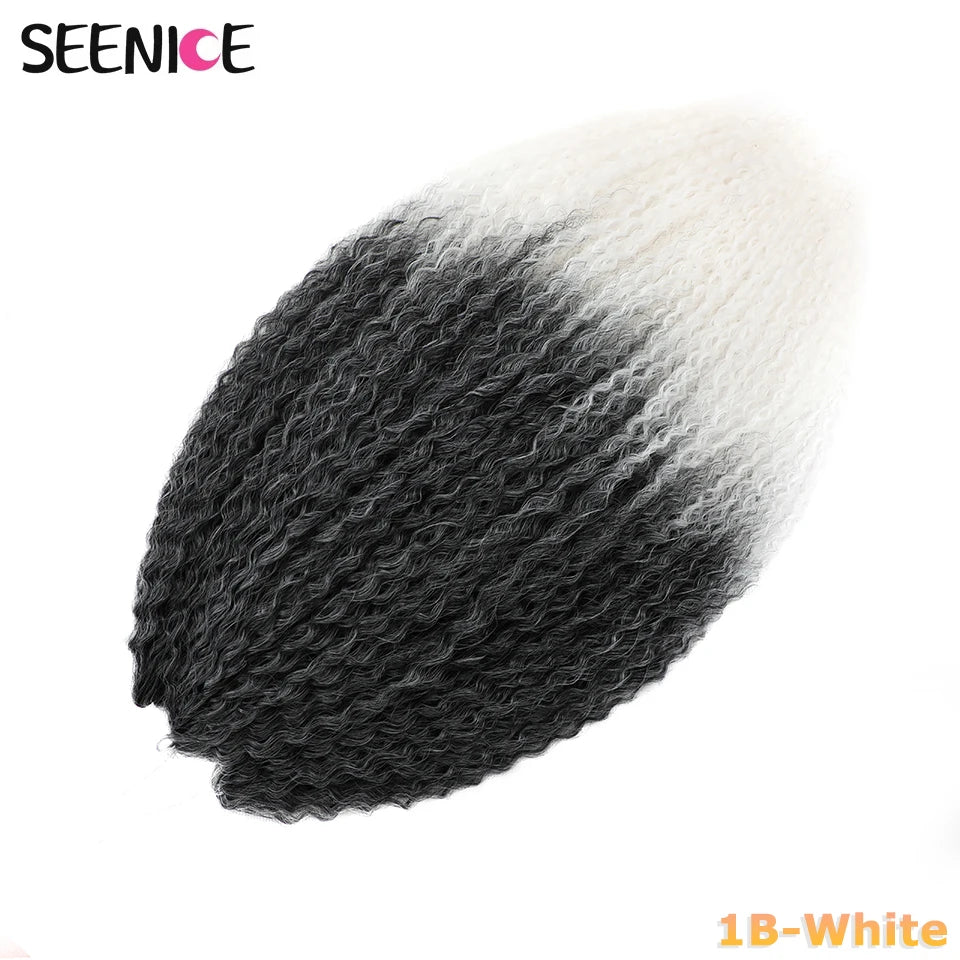 Brazilian Braids Synthetic Crochet Hair Afro Curls Braiding Hair Extensions For Women African Braided Kinky Curly Hair OmbrePink