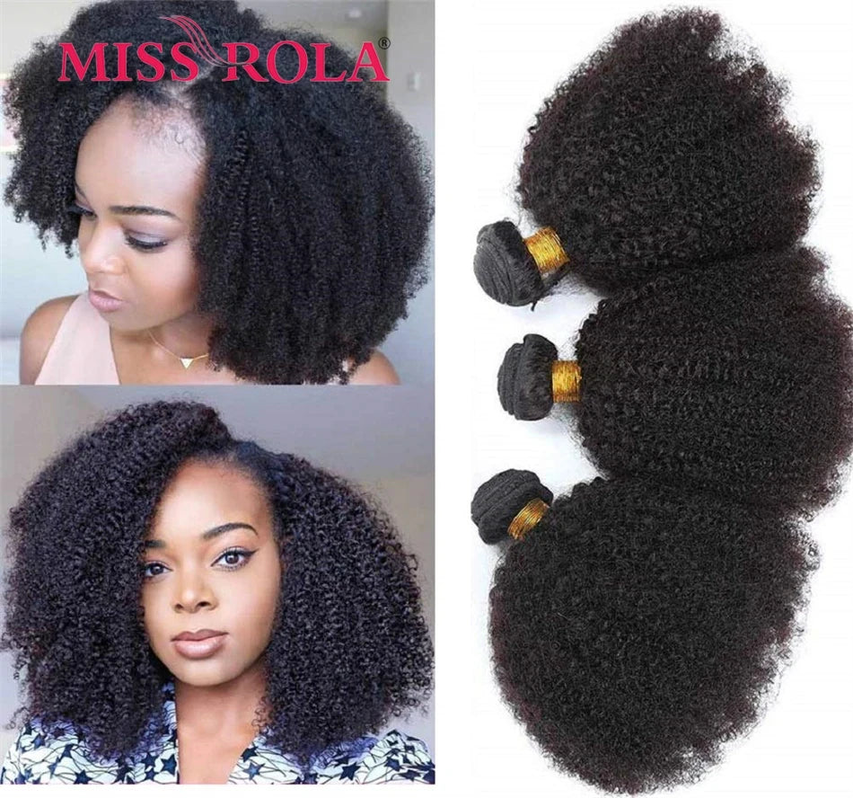 Afro Kinky Human Hair Weave Bundles – Peruvian Remy Double Weft