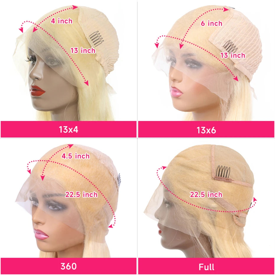 360 Full Lace Wig Human Hair Pre Plucked Hd 13x4 13x6 Lace Front Wig Remy Brazilian 613 Blonde Colored Human Hair Wigs For Women