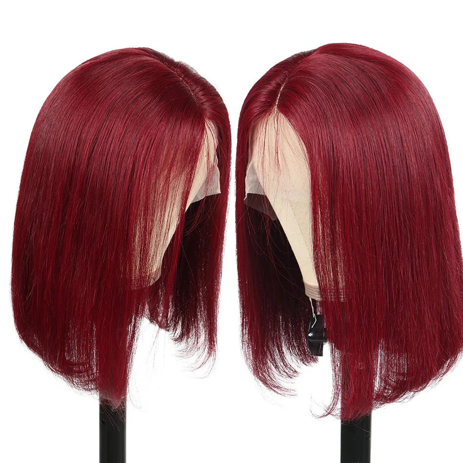 Bob Wigs 10 Inch Real 100% Human Hair HD 13×4 Front Lace Wig For Women Professional Colored Human Hair Wigs