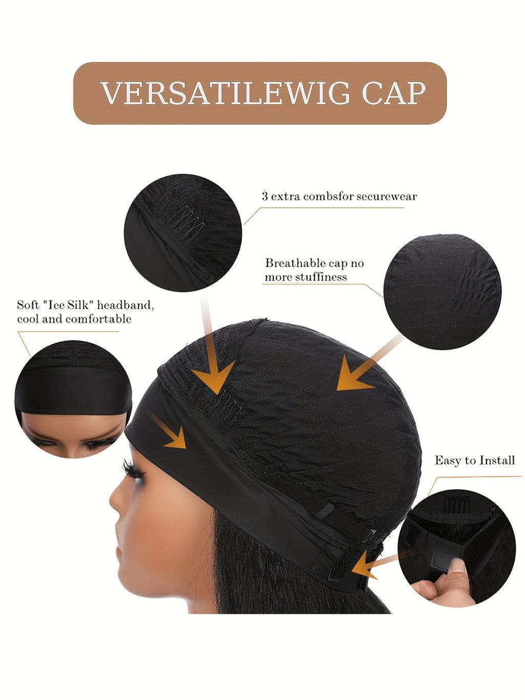 16 Inch Headband Synthetic Natural Kinky Curly Black Brown Wigs For Black Women Daily Party Use Heat Resistant Fake Hair