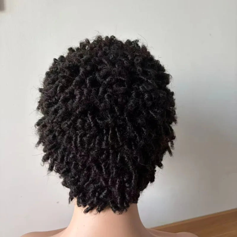13x4Lace Front African Scroll Natural Color Human Hair Wig Natural Looking for Women Heat Stylable Comfortable Fit Easy To Style