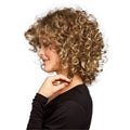 Short Curly Blonde Wigs for Women Bleach Blonde Wavy Wig with Synthetic Hair Golden Curly Natural Wig for Cosplay Halloween Dail