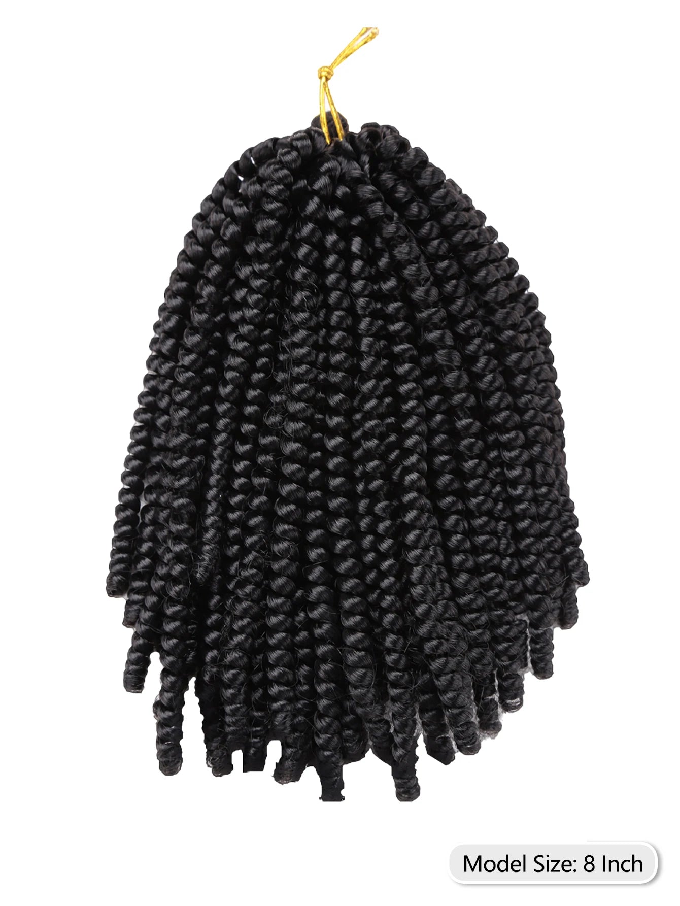 Synthetic Braiding Hair Extensions for Black Women, Spring Twist Hair, Crochet Braids, Ombre Curly Passion, Dreadlocks, 8"