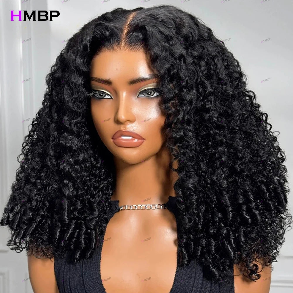 100% Human Hair Wig 400 Density Burmese Curly Human Hair Wig 13x6 HD Lace Frontal Human Hair Brazilian Deep Wave For Black Women