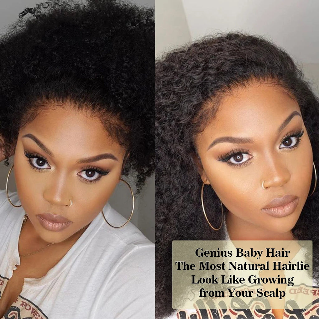 4C Hairline Edge Baby Hair Curly Bob Wig 13x4 Lace Front Human Hair Wigs For Women Remy Branzilian 4x4 Lace Closure Wigs 250%