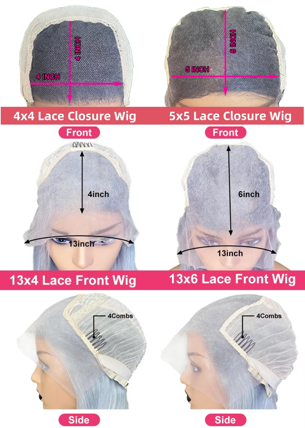 13X6 HD Transparent Light Pink Lace Front Wig Two Tone Colored Pre Plucked Light Red 13X4 Lace Frontal Wigs For Women Human Hair