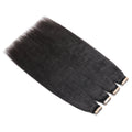 ShowCoco Light Yaki Straight Tape In Human Hair Extensions For Black Women 100% Remy Hair Nautral Color Invisible Tape