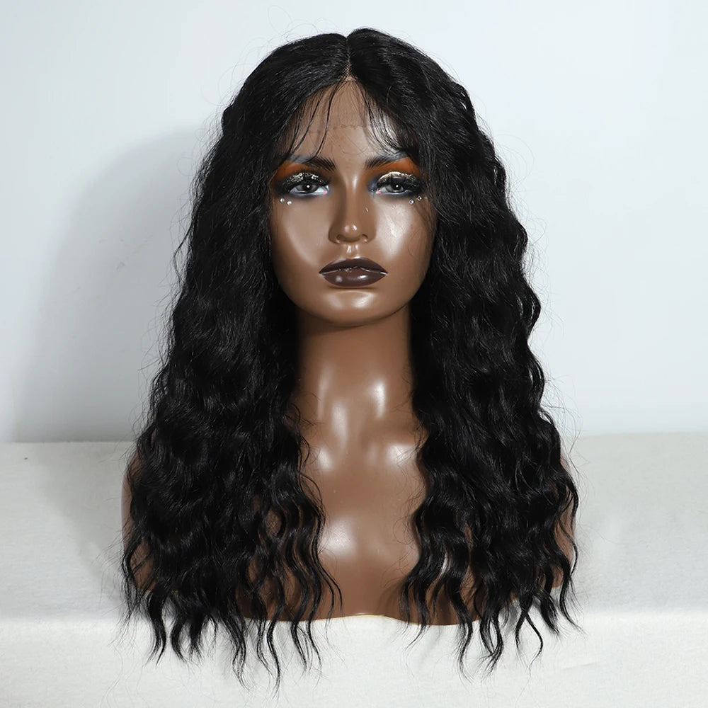 20 Inch Synthetic Lace Front Wig Blonde Brown Curly Lace Part Lace Wig For Women Lace Front Wig Cosplay Wig