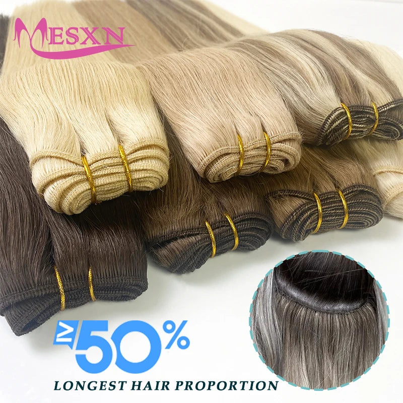 High Quality Human Hair Wefts Extensions Hair Weaves Bundles 100% Really Human Hair Straight Black Brown Blonde thick for salon