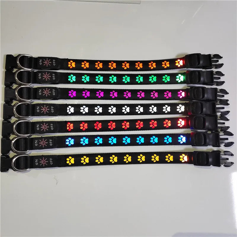 Luminous Dog Collar for Walking, Pet Supplies, Charging Dog Collar, Neck Ring, Colorful Scarf